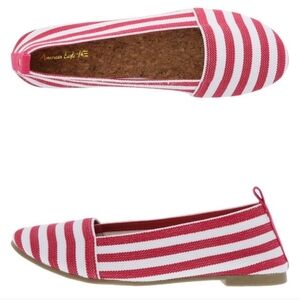 American Eagle Outfitters Red and White Striped Shoes